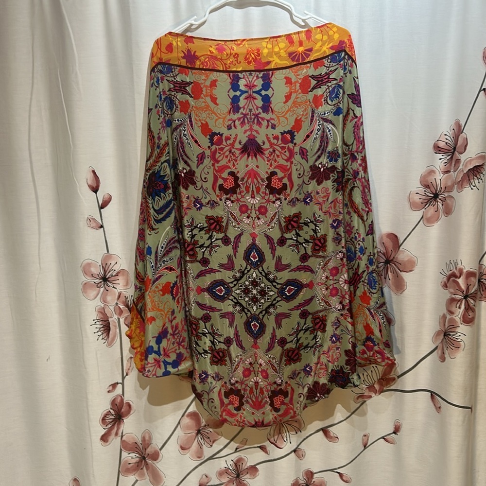 Rachel Zoe Multicolor Bohemian silky kimono scarf shrug - Picture 4 of 5